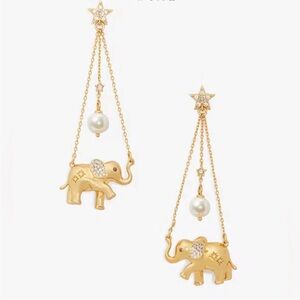 Kate spade long elephants  statements drop earrings